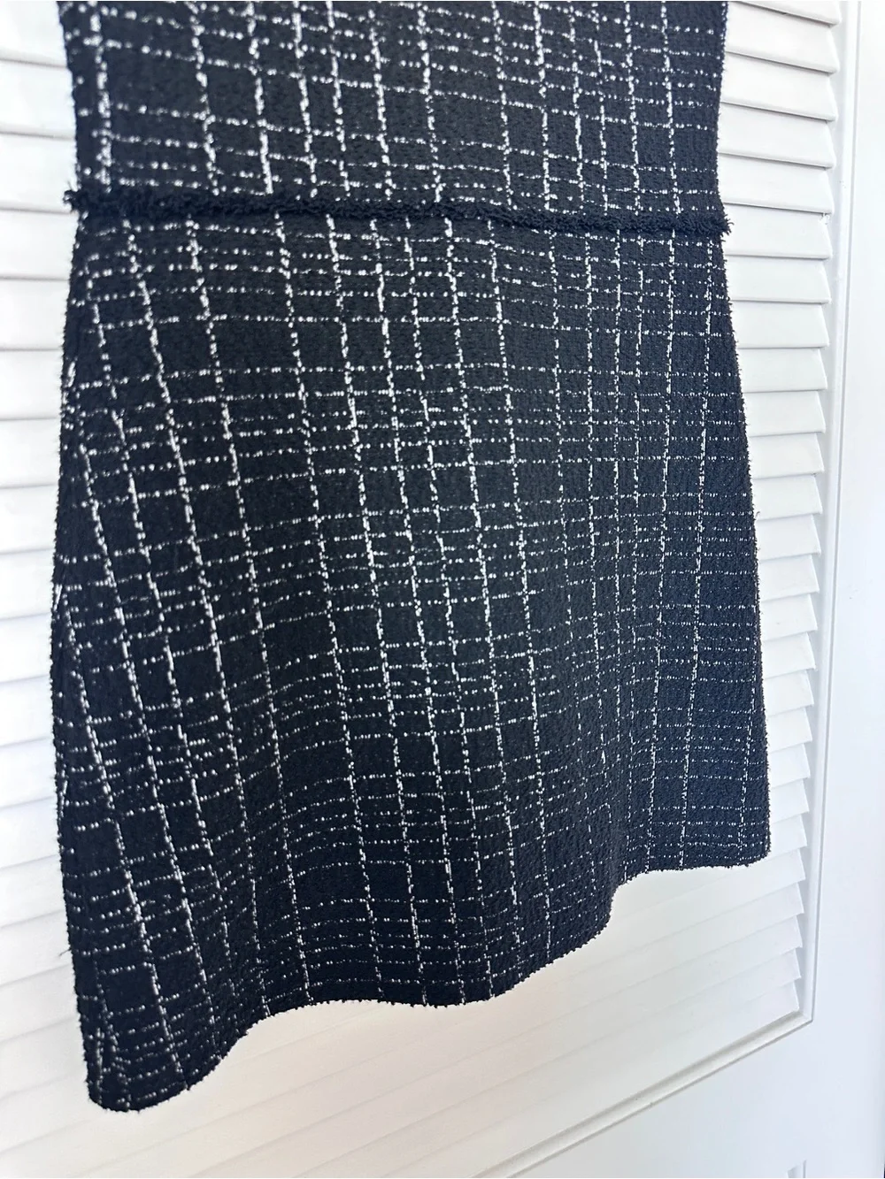 Zara Black and White Tweed Mini Dress Size S - Picture 6 of 16